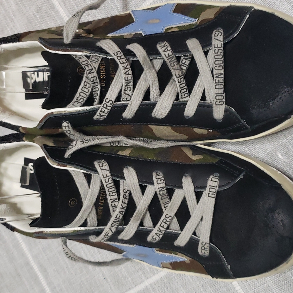 Golden Goose Camouflage and Black Sneakers - Picture 4 of 16